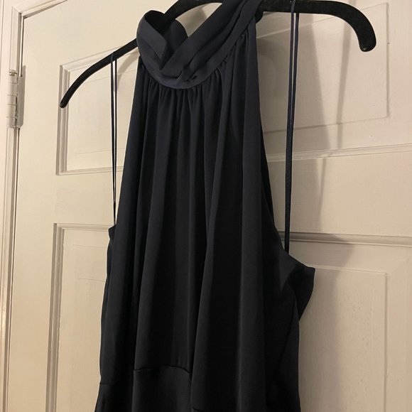 NWOT BHLDN Esme Satin Charmeuse Dress  Navy 16 - Picture 7 of 8